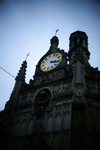 Low angle view of clock tower