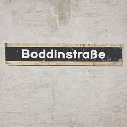 Information sign on wall