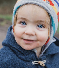 Close-up portrait of cute girl