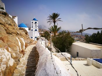 Panoramic view of bell tower against sky