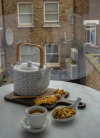 Close-up of coffee on table