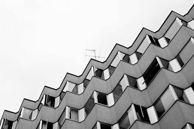 Low angle view of modern building against sky