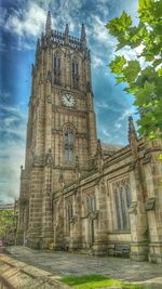 Low angle view of church against sky