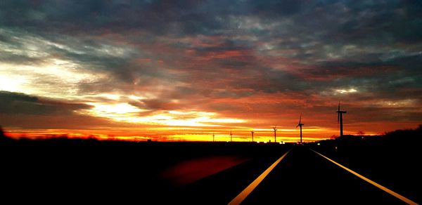 Scenic view of dramatic sky during sunset