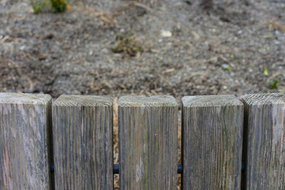 Close-up of wooden fence