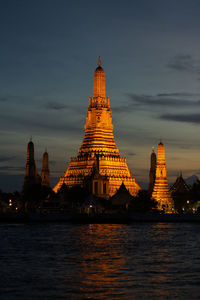 Low angle view of city at sunset