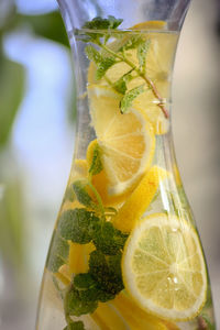 Close-up of drink on table