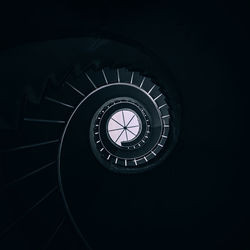 Low angle view of spiral staircase