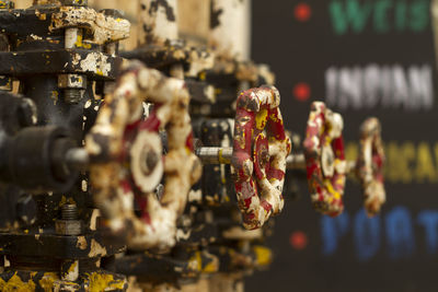 Close-up of machine