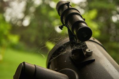 Close-up of coin-operated binoculars