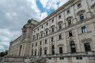 Low angle view of historical building against sky