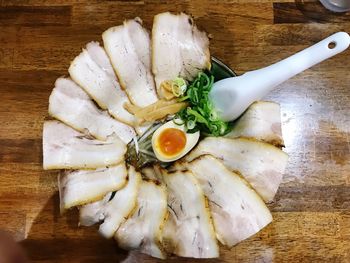 Close-up of food on table