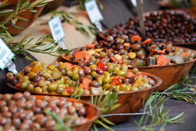 Close-up of vegetables for sale at market stall