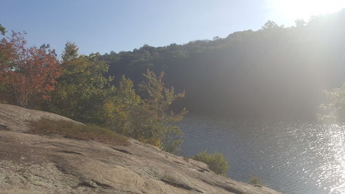 Scenic view of landscape against clear sky