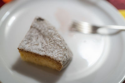 Close-up of cake in plate