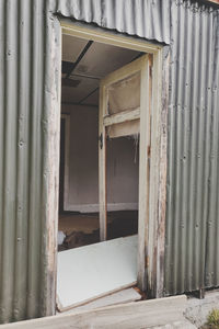Entrance of old abandoned building