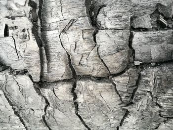 Full frame shot of cracked wood