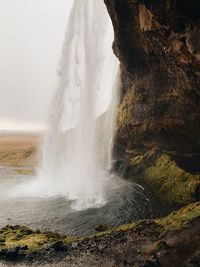 Scenic view of waterfall