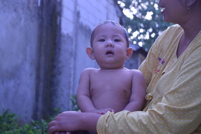 Close-up of cute baby boy