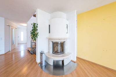 Interior of house with fireplace 