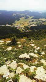 High angle view of landscape against sky