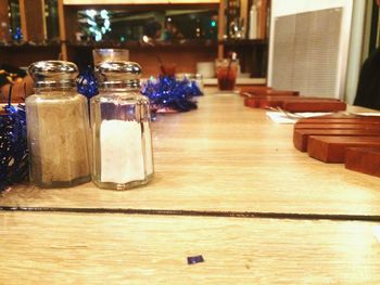 Close-up of food on table