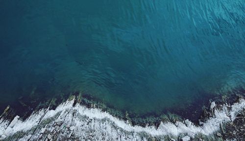 High angle view of sea