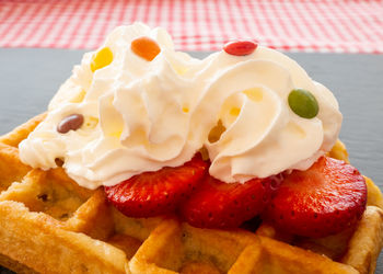 Close-up of cake in plate