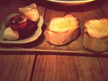 Close-up of served food