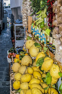 Fruits for sale at market stall