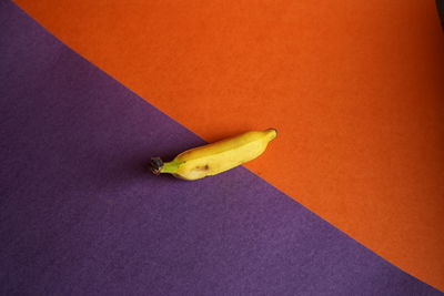 High angle view of bananas on table