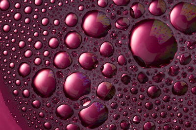 Close-up of bubbles in water