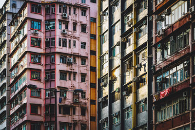 Low angle view of buildings in city