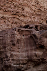 Low angle view of rock formation