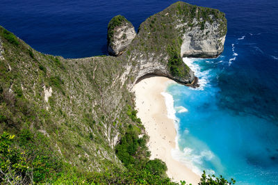 High angle view of coastline