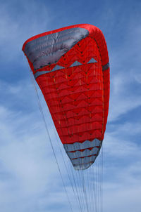 Low angle view of kite against sky