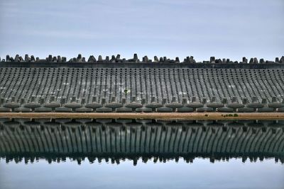 Reflection of building in lake