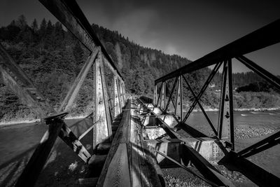 Low angle view of bridge against sky