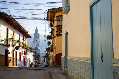 View of the beautiful heritage town of salamina located at the department of caldas in colombia