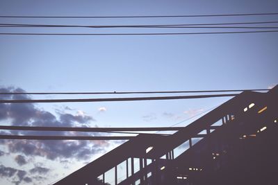 Low angle view of power lines