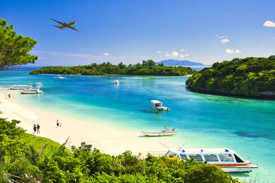 Beautiful coral reaf sea of kabira bay