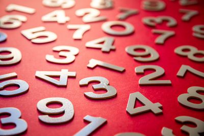 Full frame shot of text on table