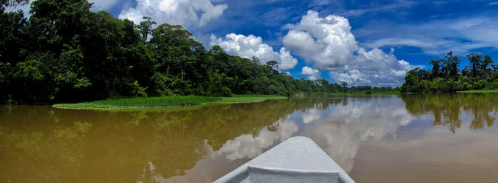 Panoramic view of lake against sky