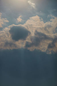 Low angle view of clouds in sky