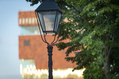 Low angle view of street light