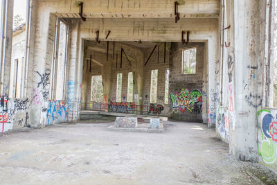 Graffiti in abandoned building