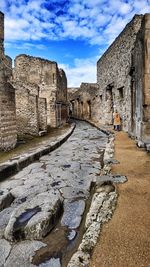 Old ruin building against sky