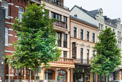 Low angle view of buildings against sky