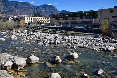 River flowing through rocks