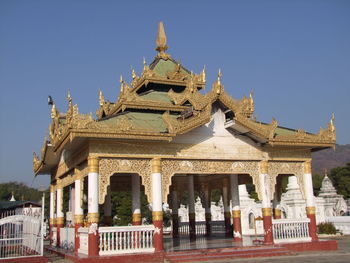 View of temple against clear sky